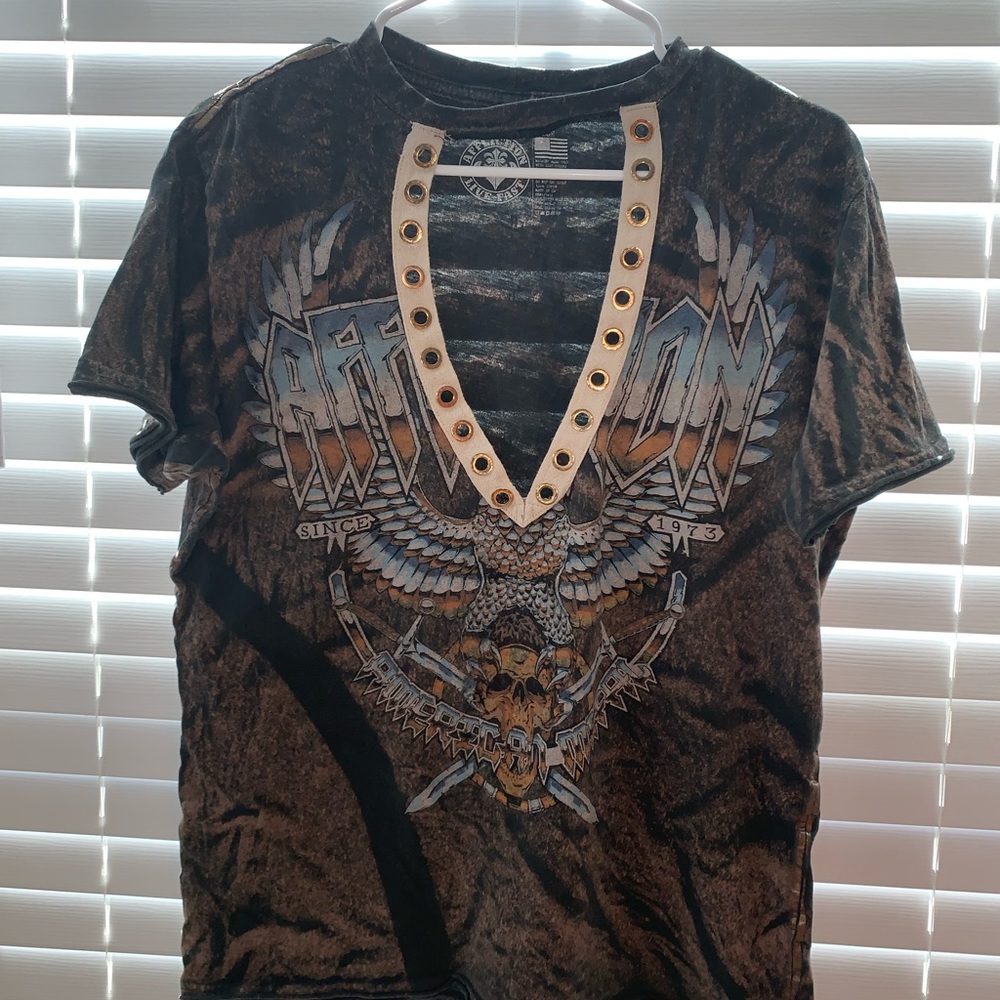 Affliction shirt size large